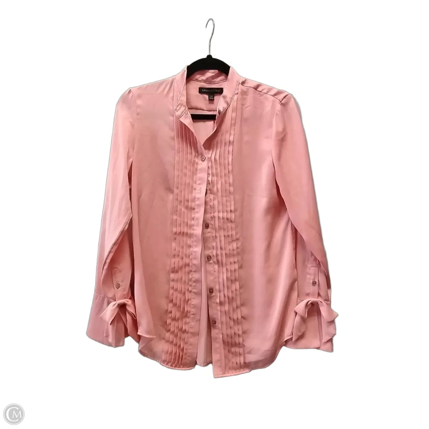 Blouse Long Sleeve By Banana Republic In Pink, Size: Xs