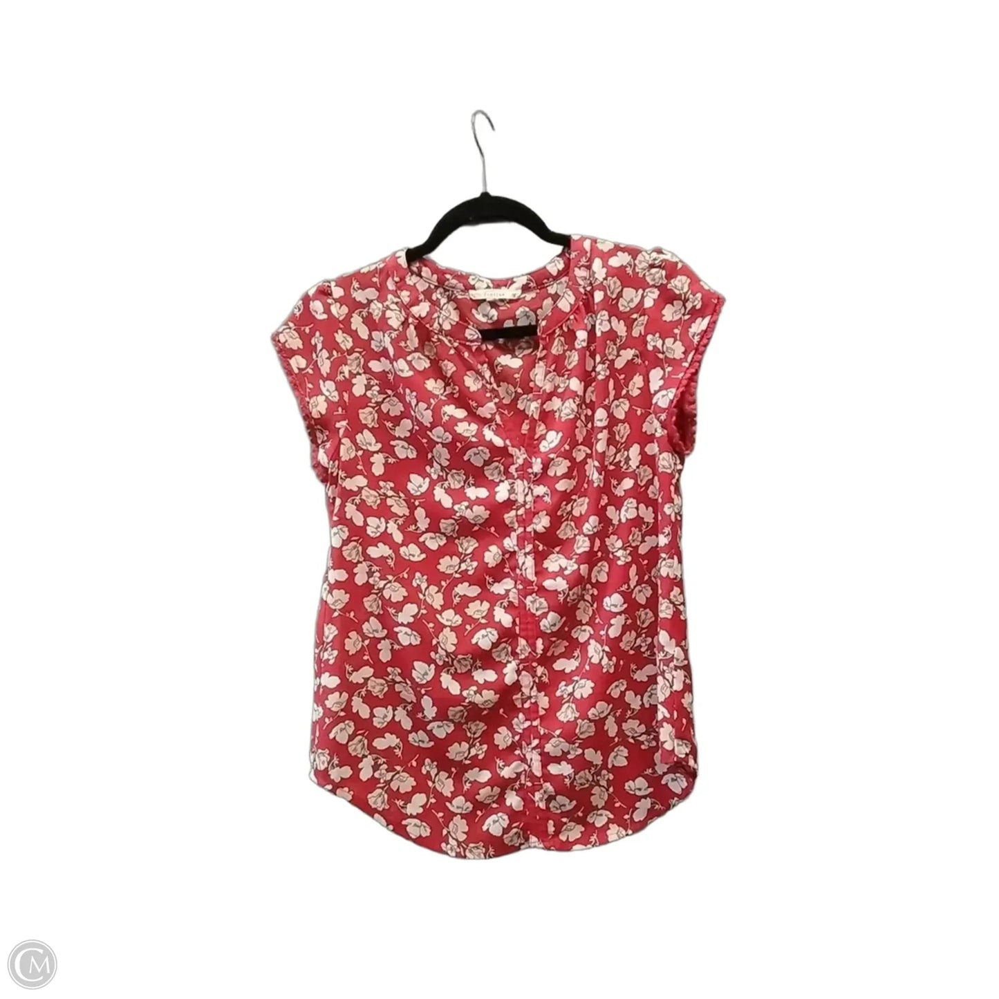 Blouse Short Sleeve By Clothes Mentor In Red, Size: Xs