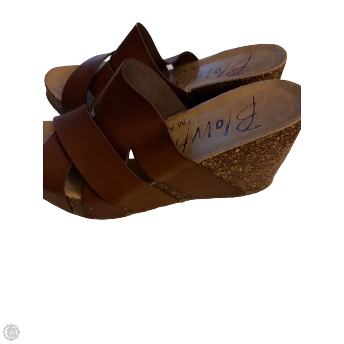 Shoes Heels Wedge By Blowfish In Brown, Size: 8
