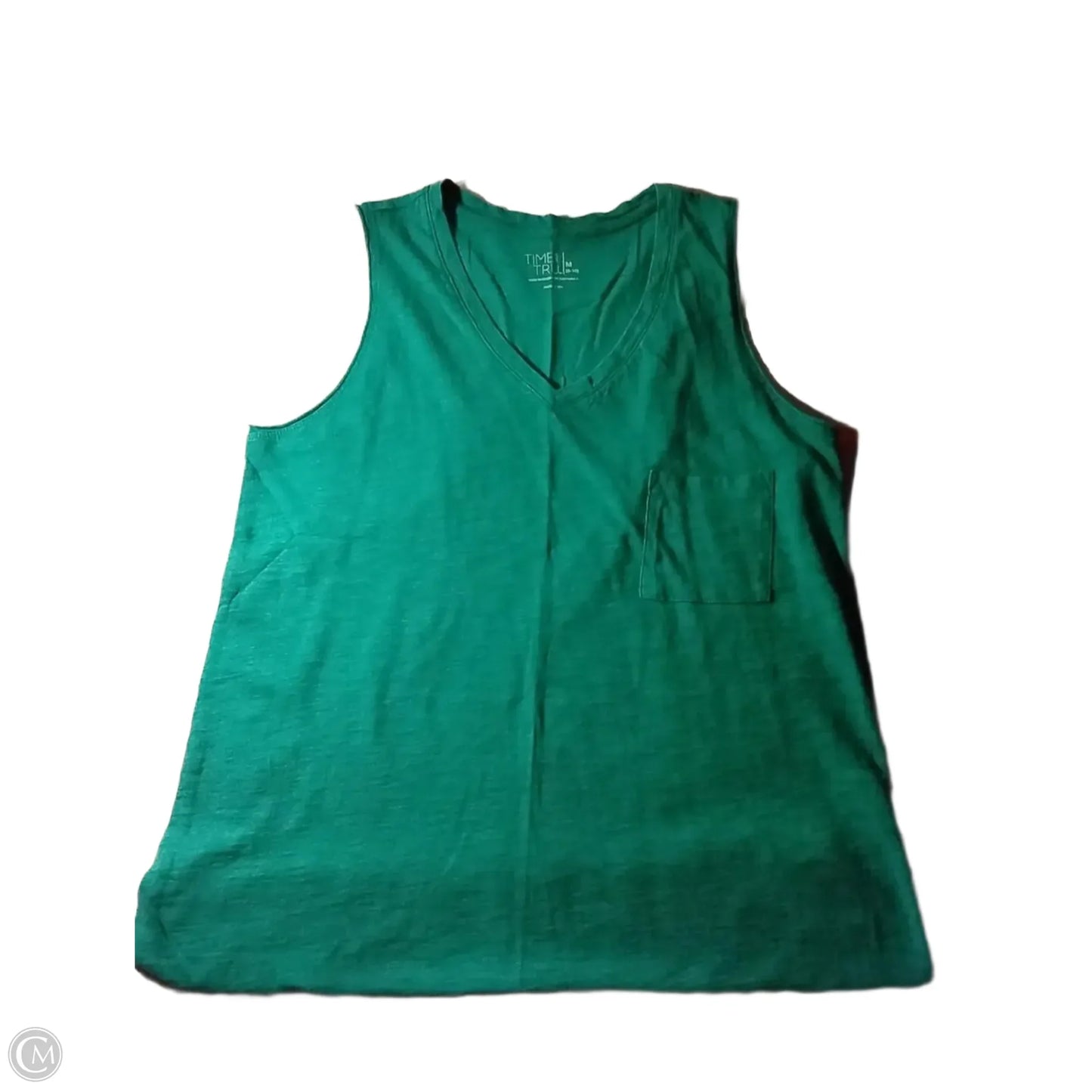 Tank Top By Time And Tru In Green, Size: M