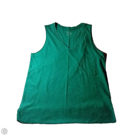 Tank Top By Time And Tru In Green, Size: M