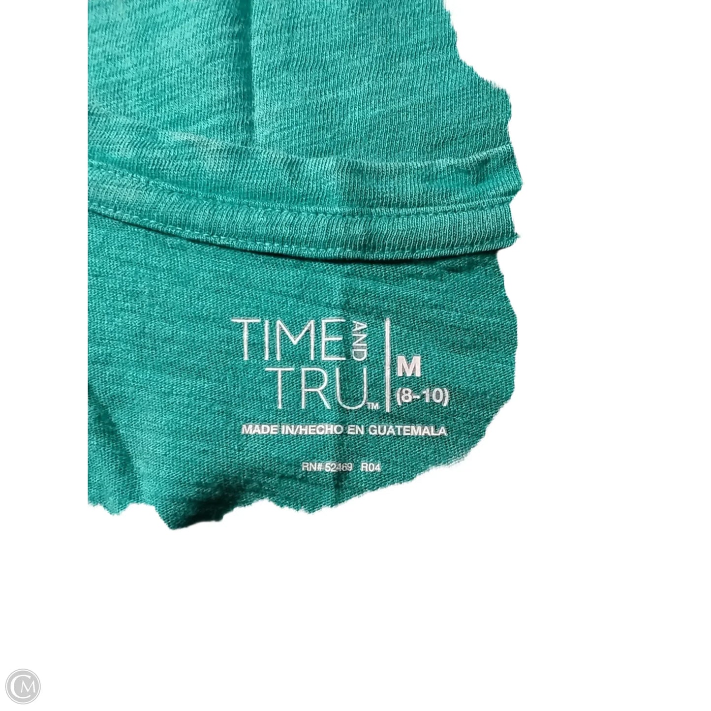 Tank Top By Time And Tru In Green, Size: M