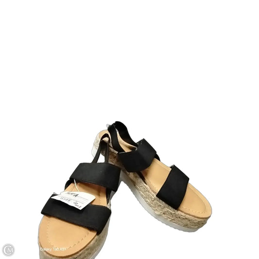 Sandals Heels Wedge By Madden Girl In Black, Size: 6