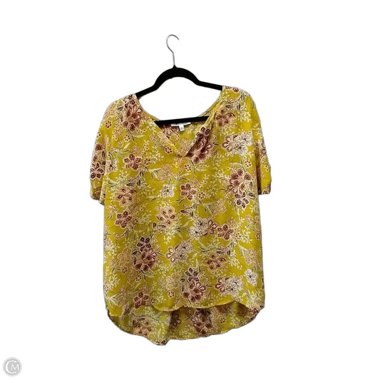 Blouse Long Sleeve By Dr2 In Yellow, Size: Xxl