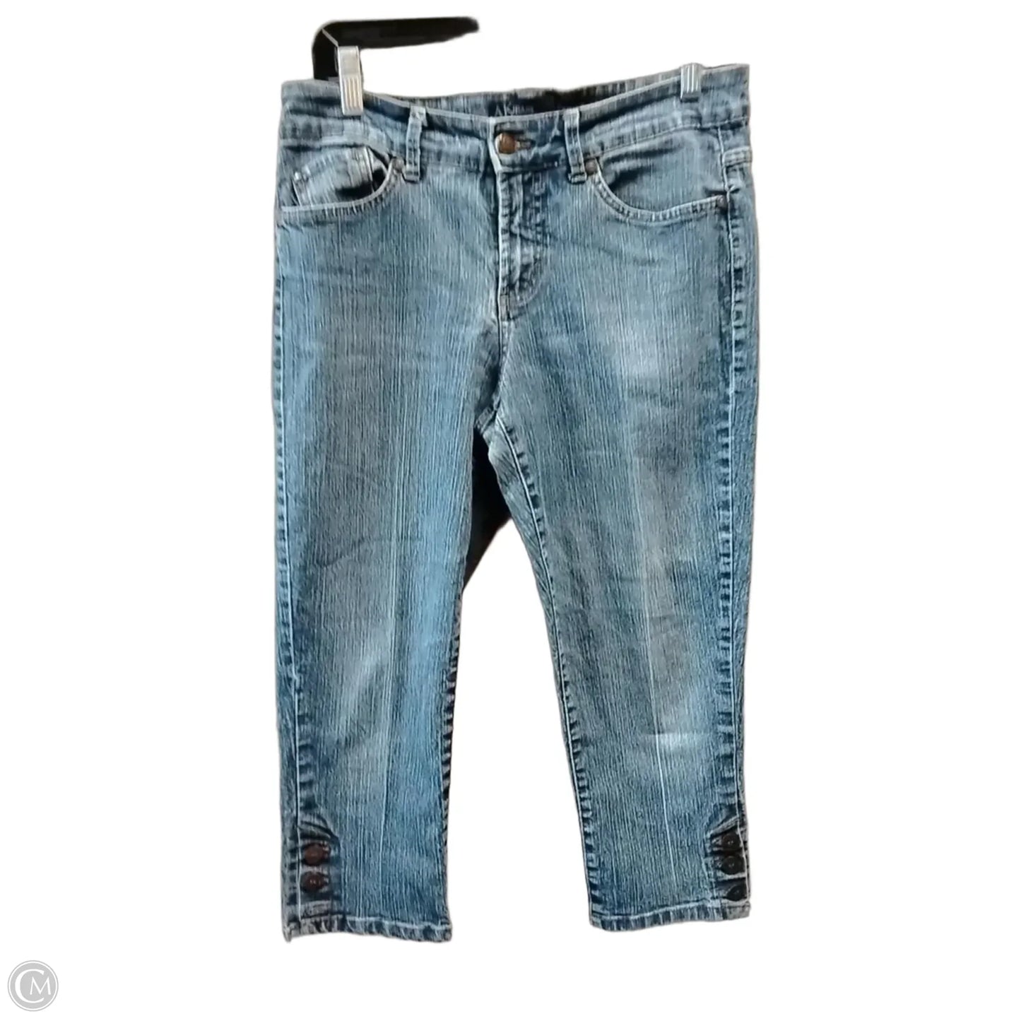 Jeans Cropped By Cme In Blue Denim, Size: 8