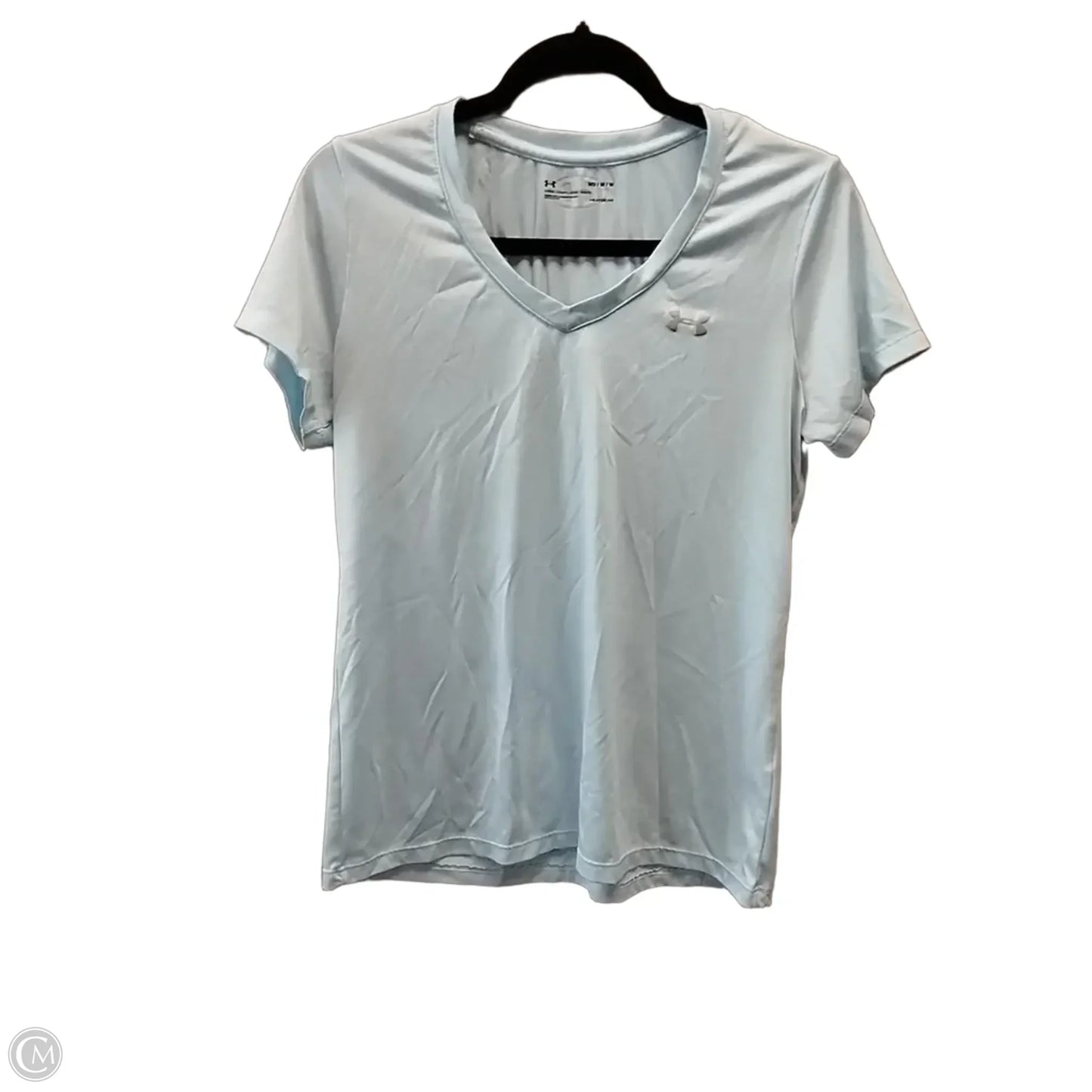 Athletic Top Short Sleeve By Under Armour In Blue, Size: M