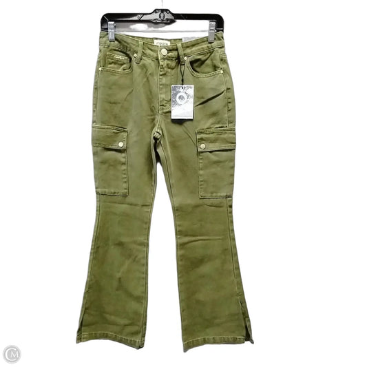 Jeans Flared By Cme In Green Denim, Size: 2