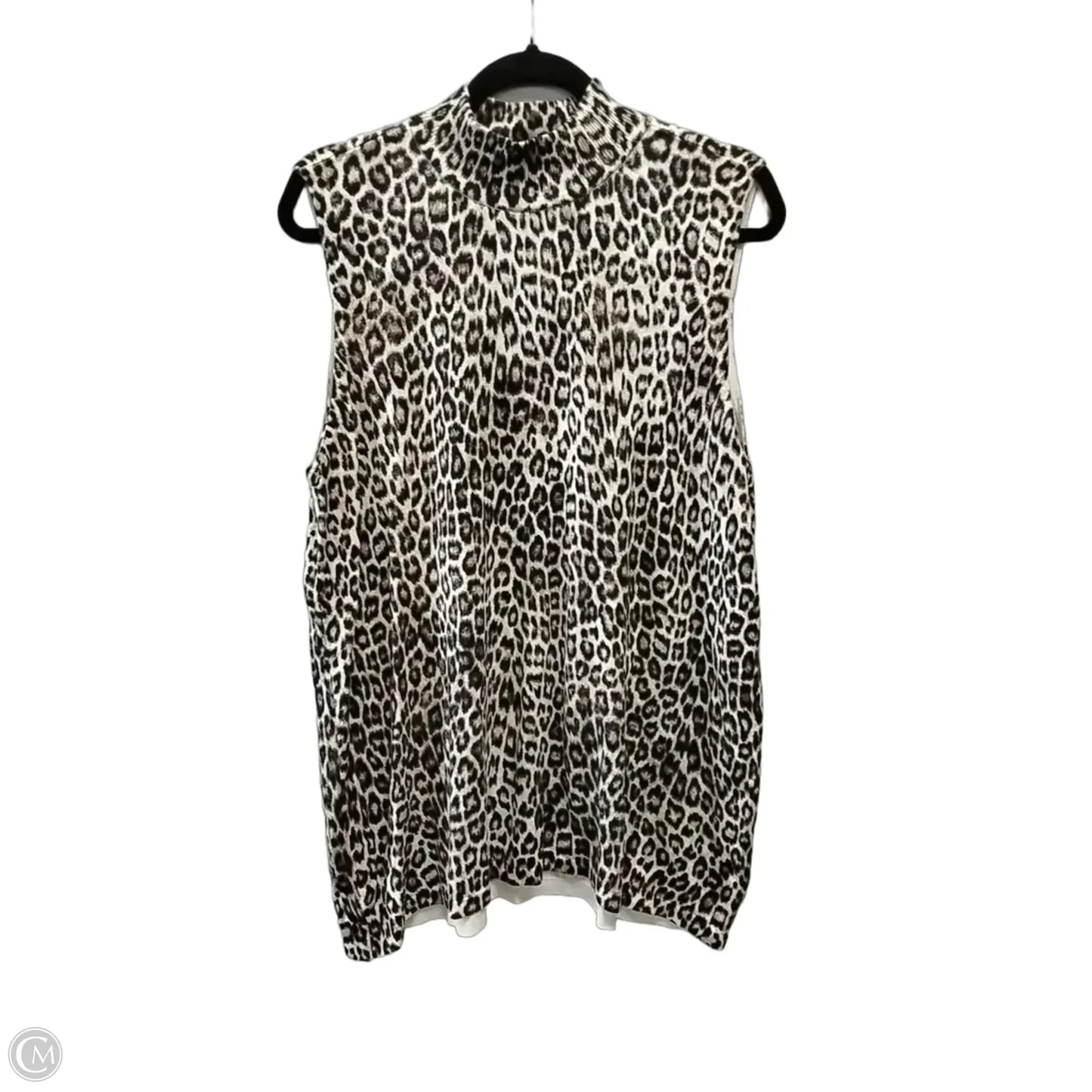 Top Sleeveless By Chicos In Animal Print, Size: Xl