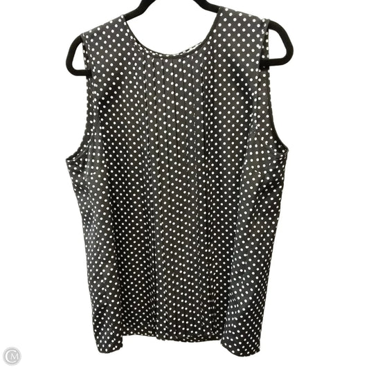 Blouse Sleeveless By Michael By Michael Kors In Polkadot Pattern, Size: Xl