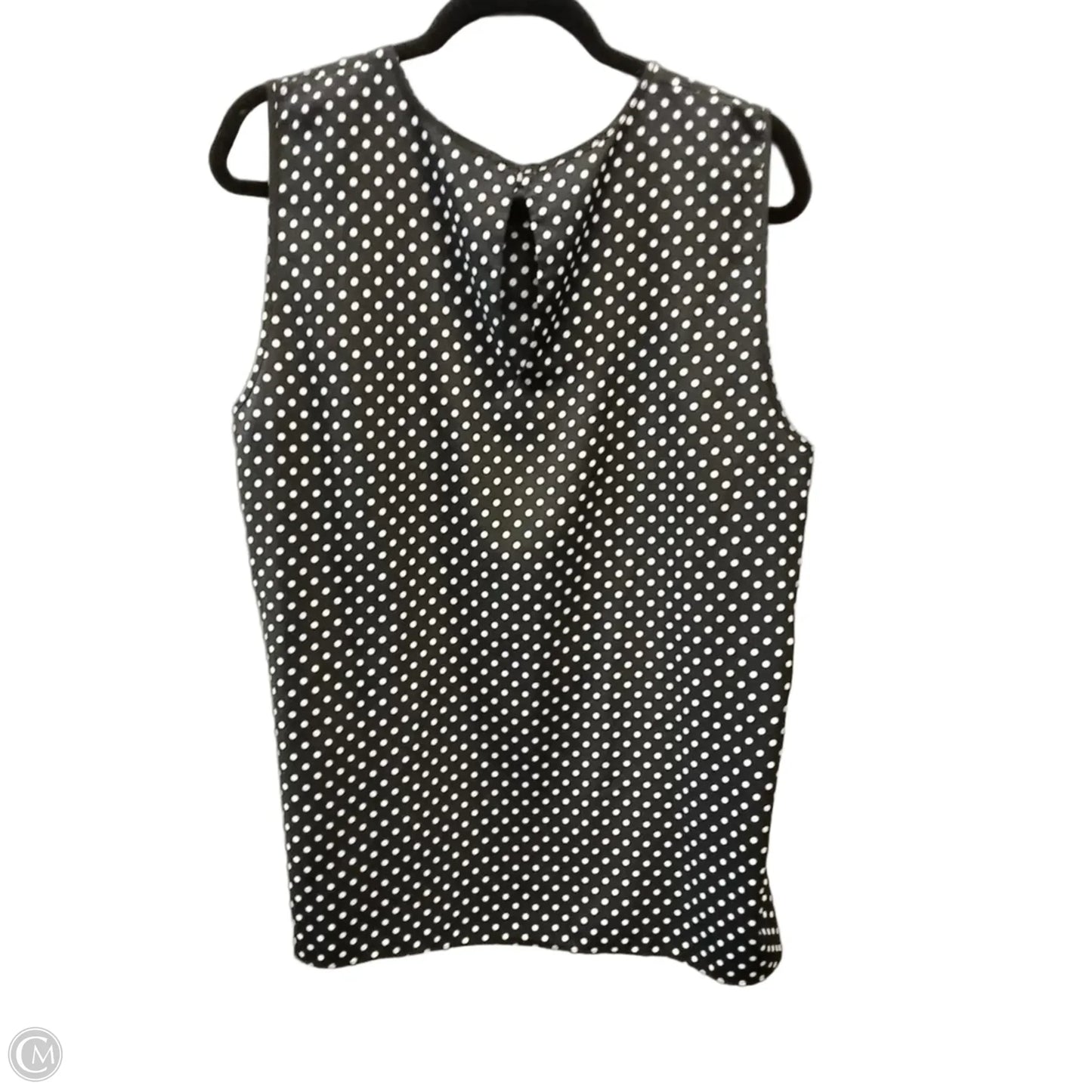 Blouse Sleeveless By Michael By Michael Kors In Polkadot Pattern, Size: Xl