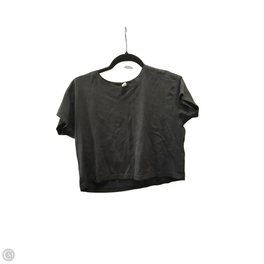 Athletic Top Short Sleeve By Lululemon In Black, Size: 4