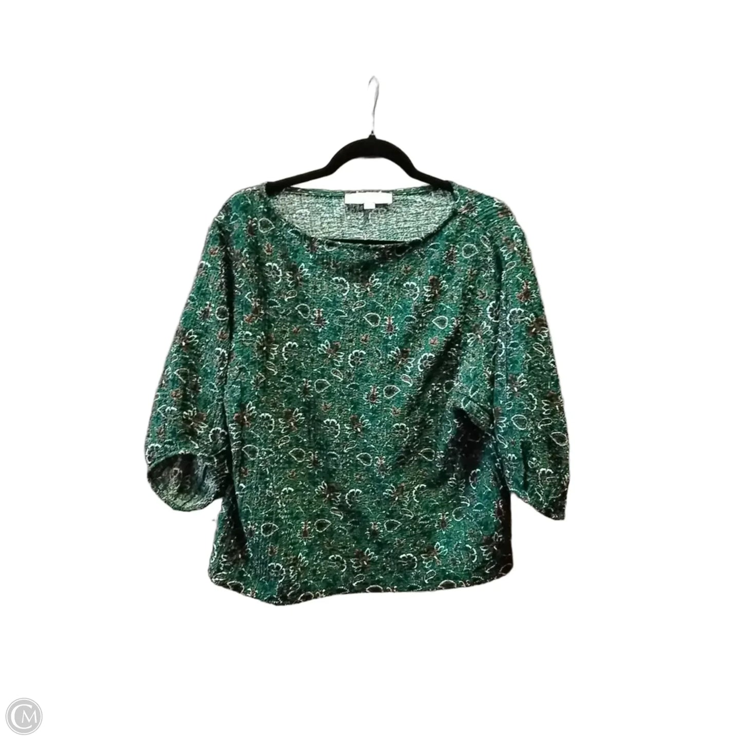 Blouse Long Sleeve By Loft In Green, Size: M