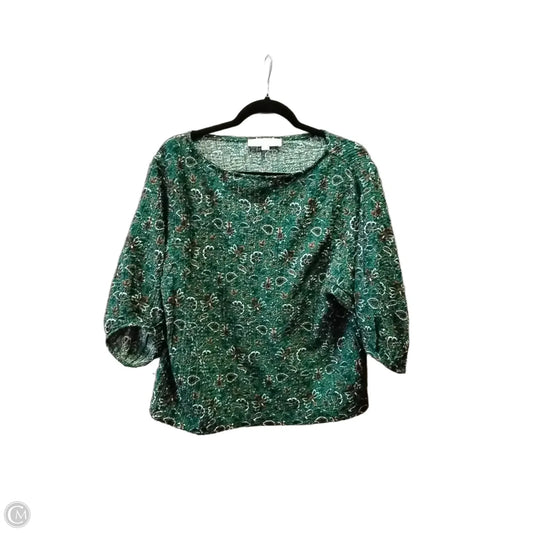 Blouse Long Sleeve By Loft In Green, Size: M