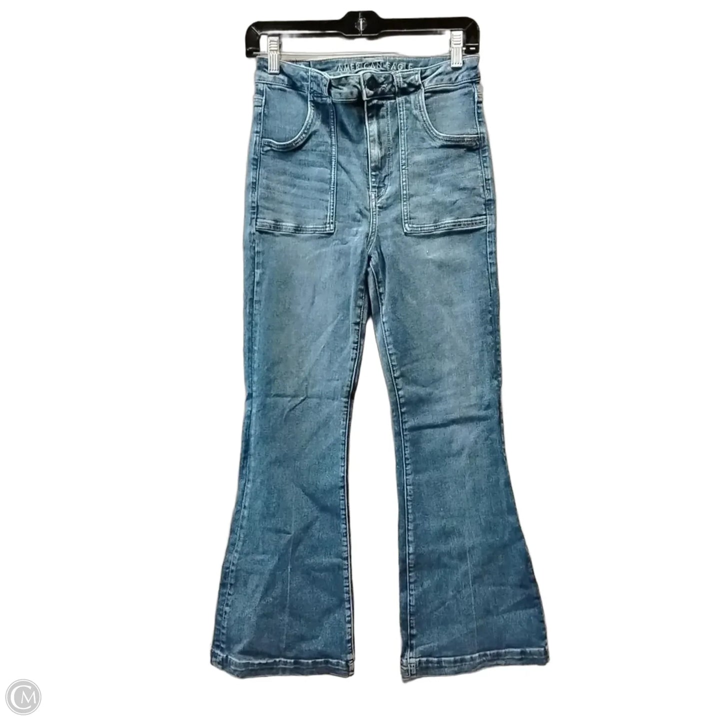 Jeans Boot Cut By American Eagle In Blue Denim, Size: 8