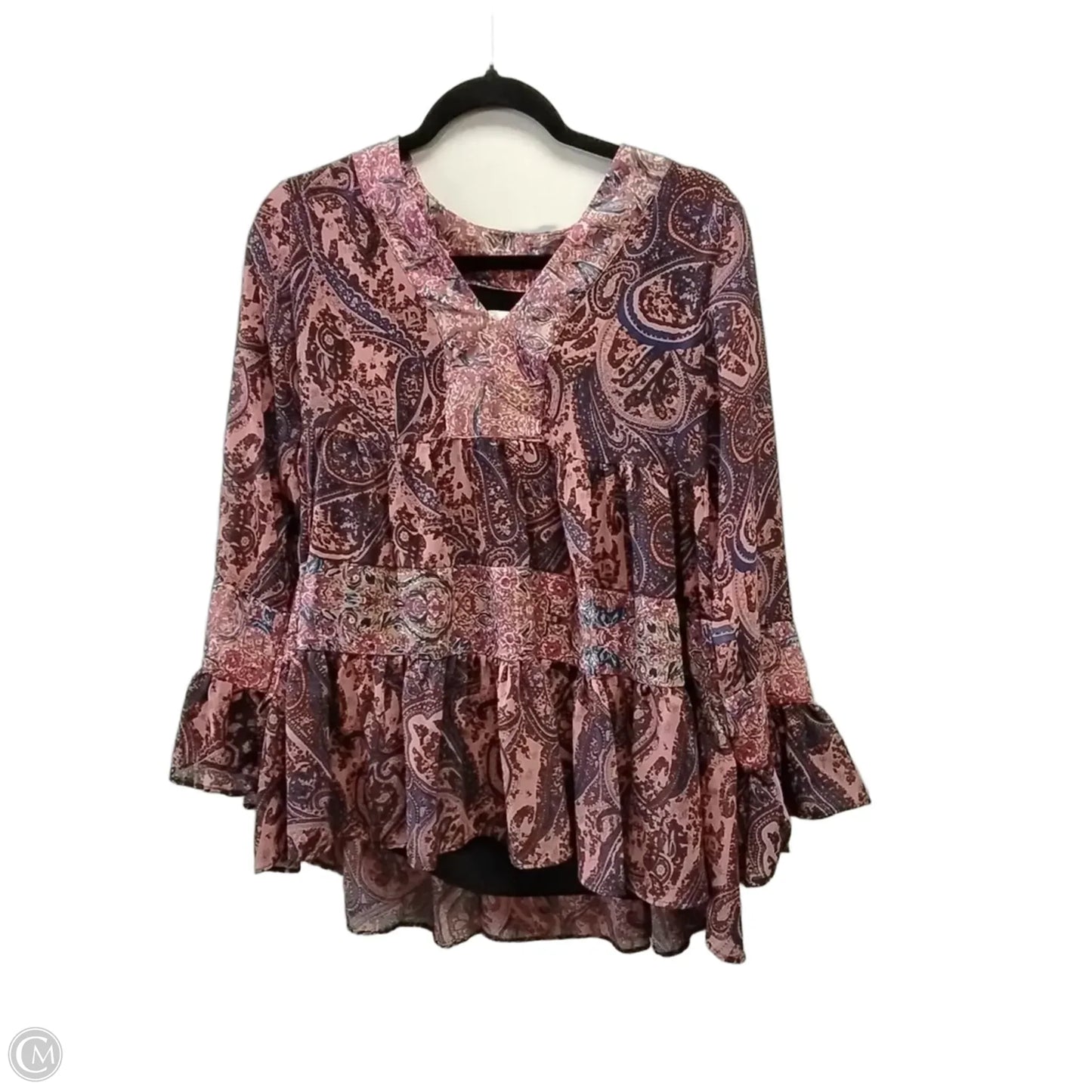 Blouse Long Sleeve By Altard State In Floral Print, Size: S