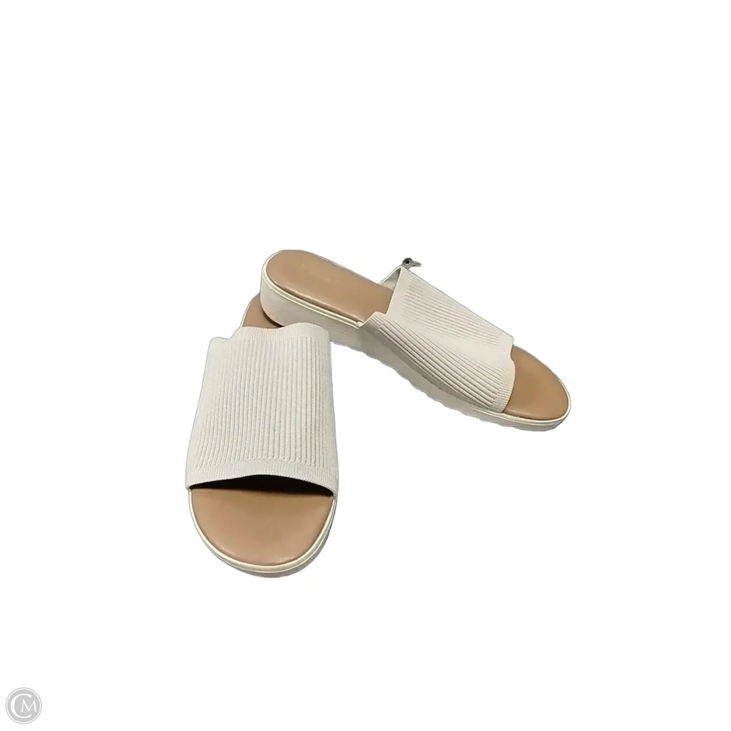 Sandals Flats By Cme In Ivory, Size: 9