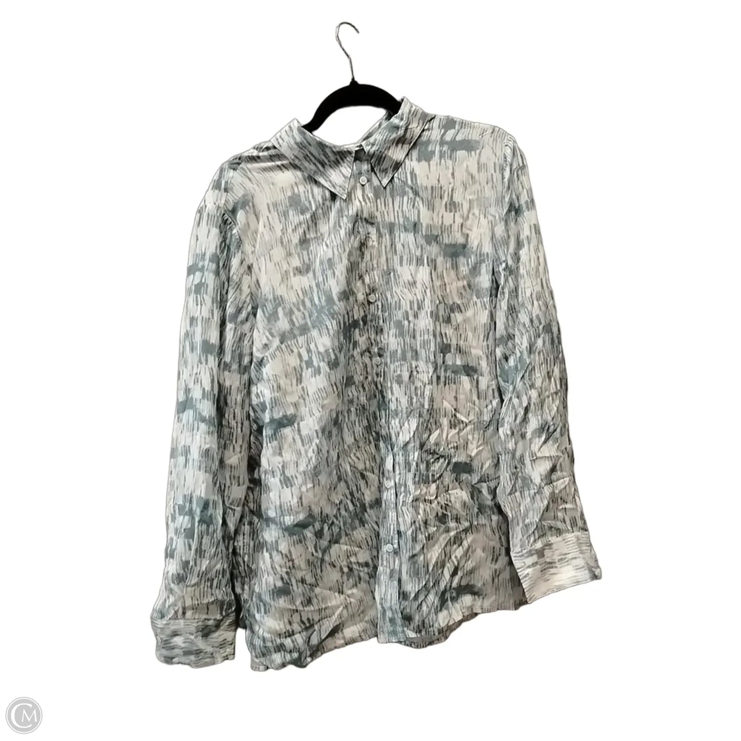 Top Long Sleeve By Banana Republic In Blue, Size: Xl