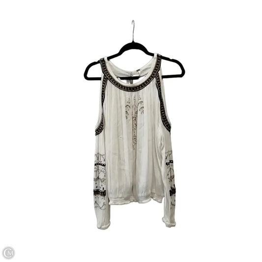 Blouse Long Sleeve By Free People In White, Size: L