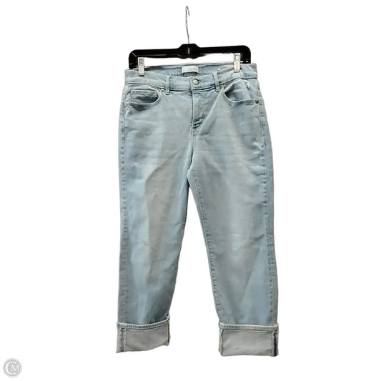 Jeans Straight By Loft In Blue Denim, Size: 4