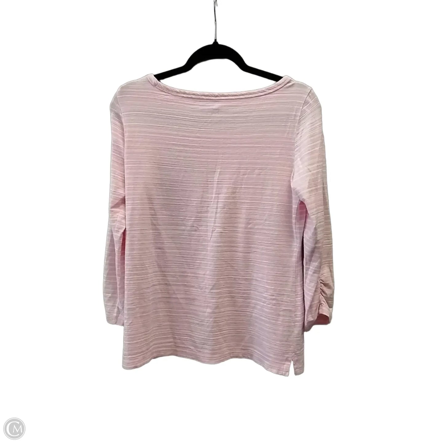 Top Long Sleeve By Talbots In Striped Pattern, Size: M