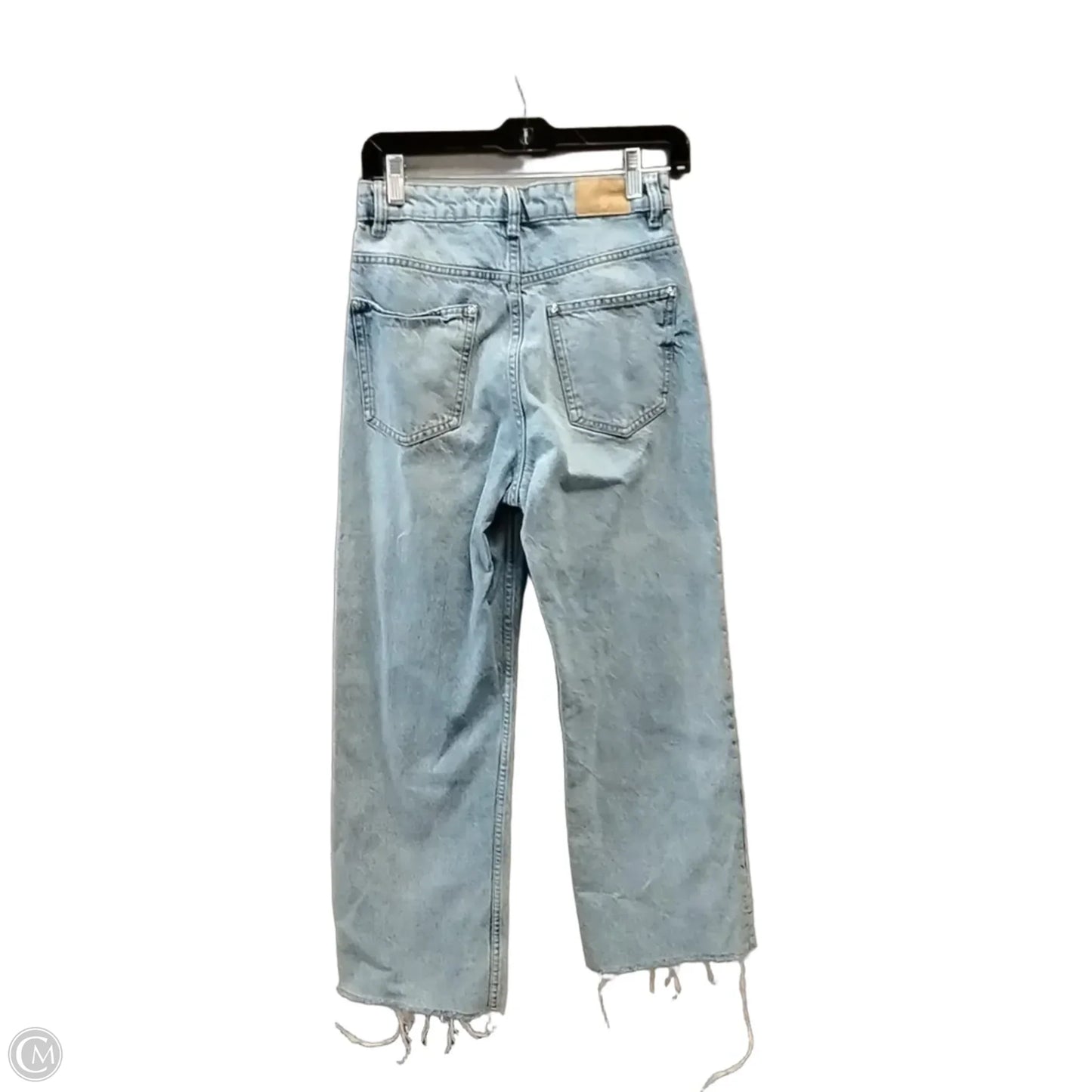 Jeans Wide Leg By Zara In Blue Denim, Size: 2