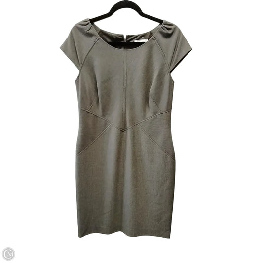 Dress Casual Midi By Calvin Klein In Brown, Size: 10