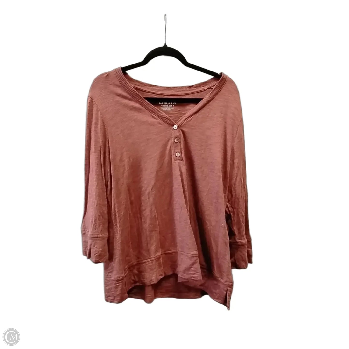 Top Long Sleeve By Chicos In Red, Size: L