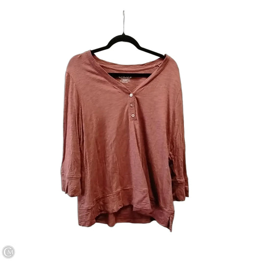 Top Long Sleeve By Chicos In Red, Size: L