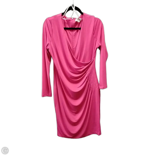 Dress Casual Midi By Calvin Klein In Pink, Size: 12