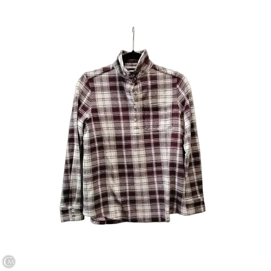 Jacket Shirt By Lands End In Plaid Pattern, Size: Xs
