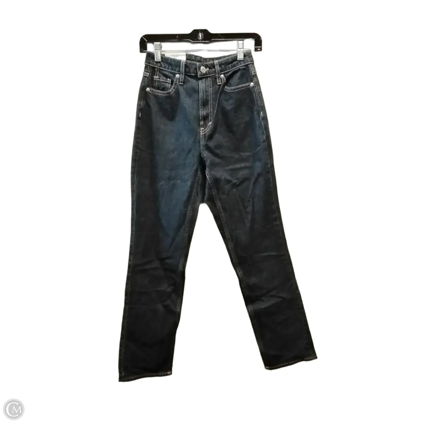 Jeans Straight By H&m In Blue Denim, Size: 0