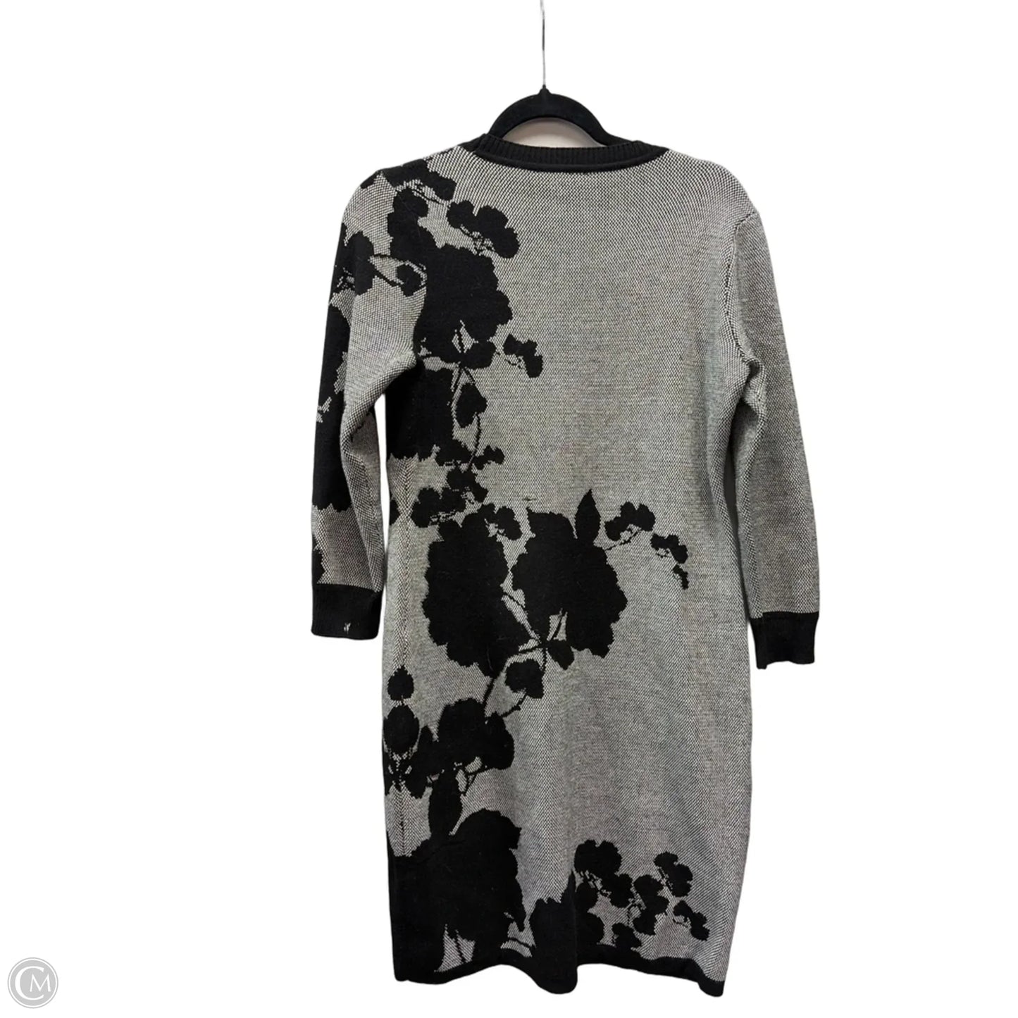 Dress Casual Midi By Calvin Klein In Black & White, Size: M