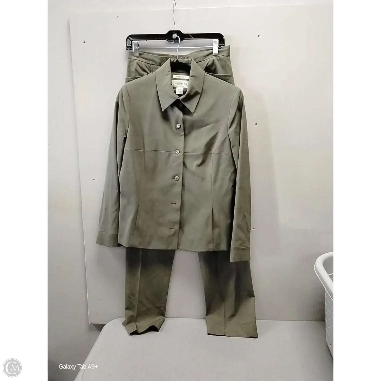 Pants Suit 2pc By Jones Wear In Green, Size: 10