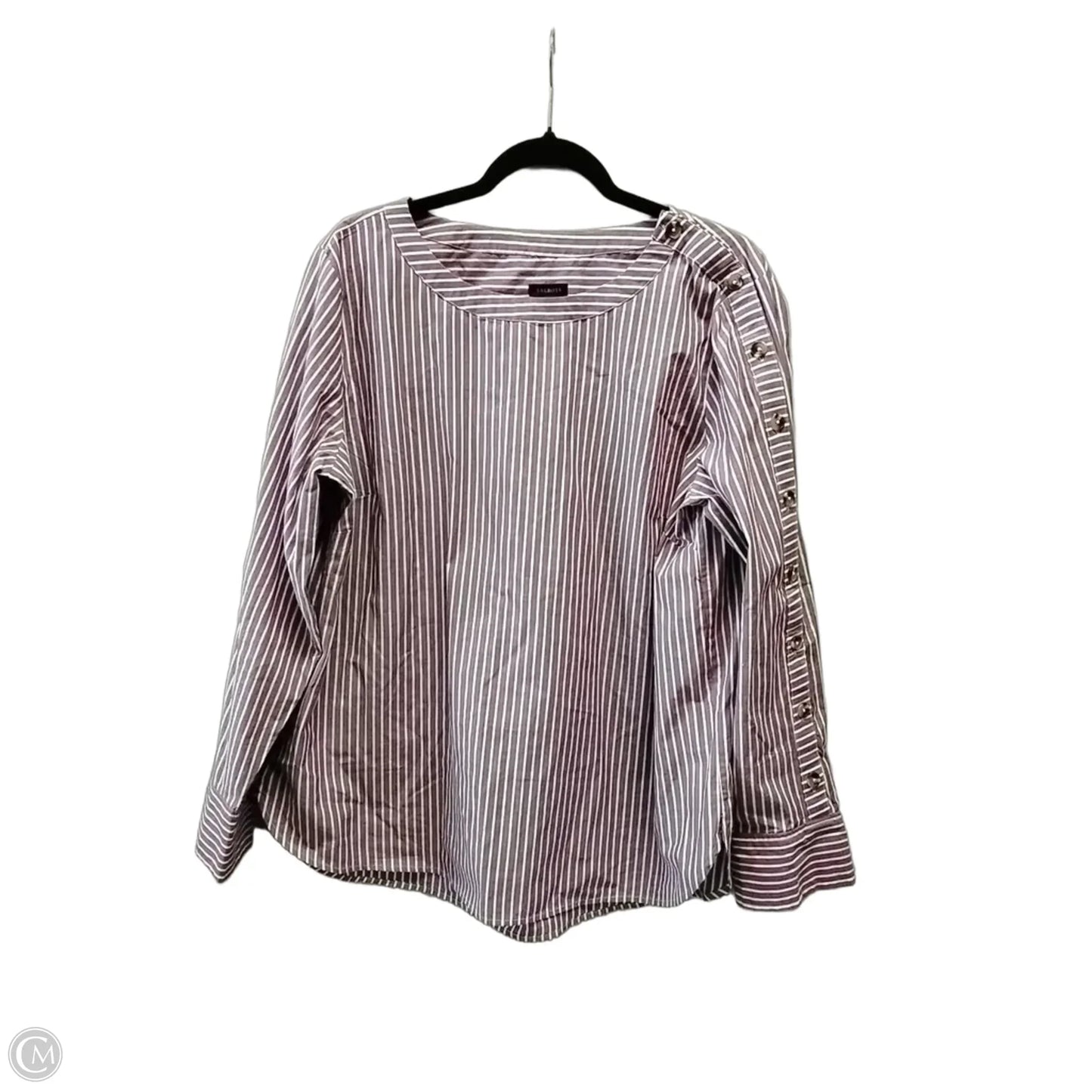 Top Long Sleeve By Talbots In Striped Pattern, Size: Xl