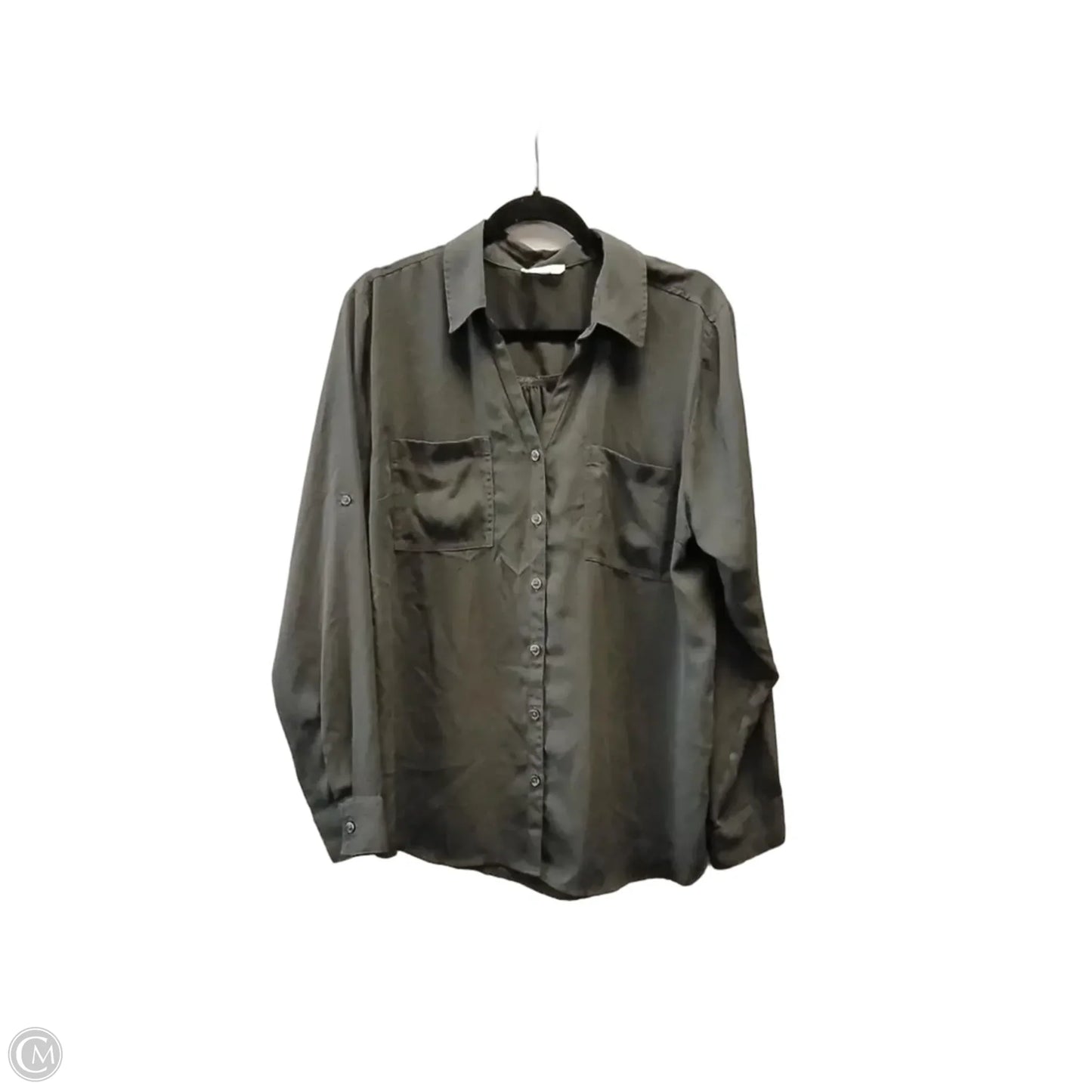 Blouse Long Sleeve By Maurices In Grey, Size: Xl