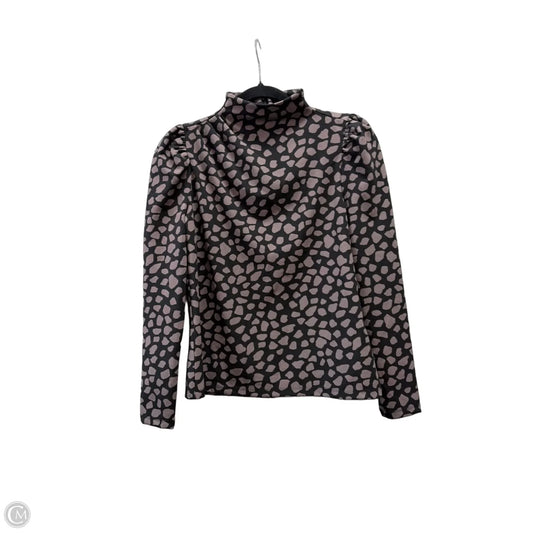Top Long Sleeve By Ann Taylor In Black & Purple, Size: Xxs