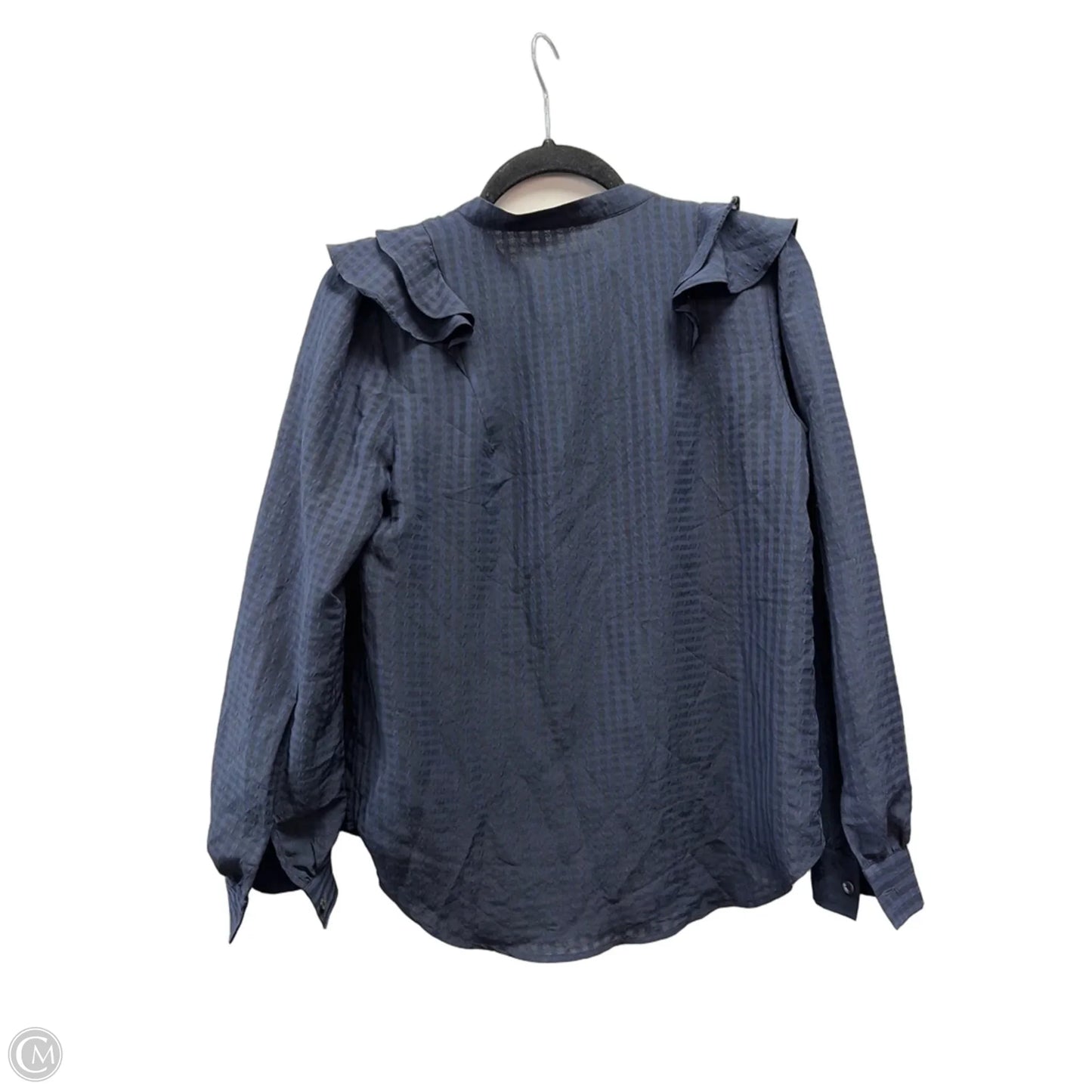 Blouse Long Sleeve By Ann Taylor In Blue, Size: Xs