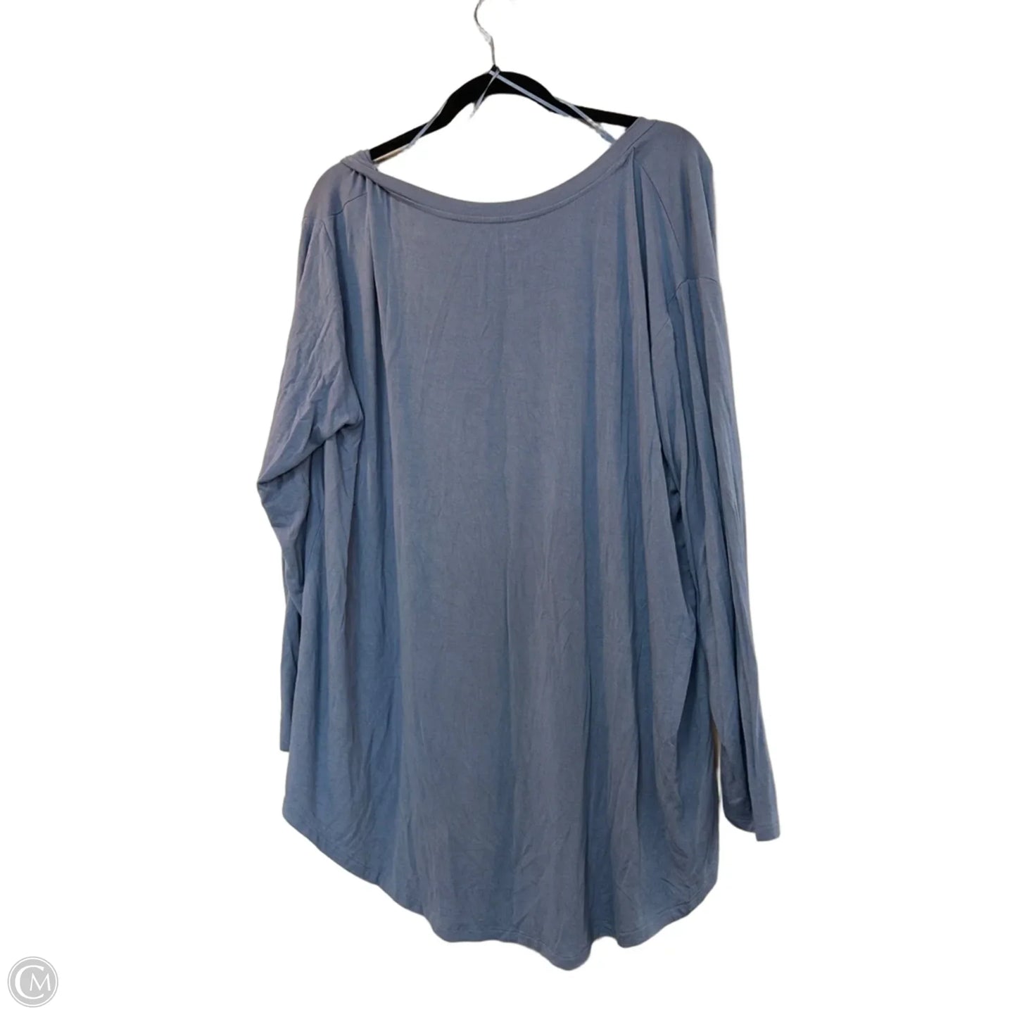 Top Long Sleeve By Wonderly In Blue, Size: 2x