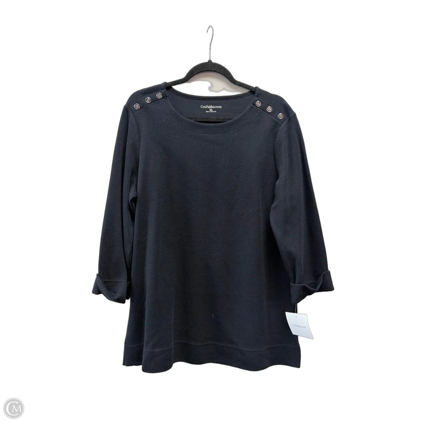 Top Long Sleeve By Coldwater Creek In Black, Size: Xl