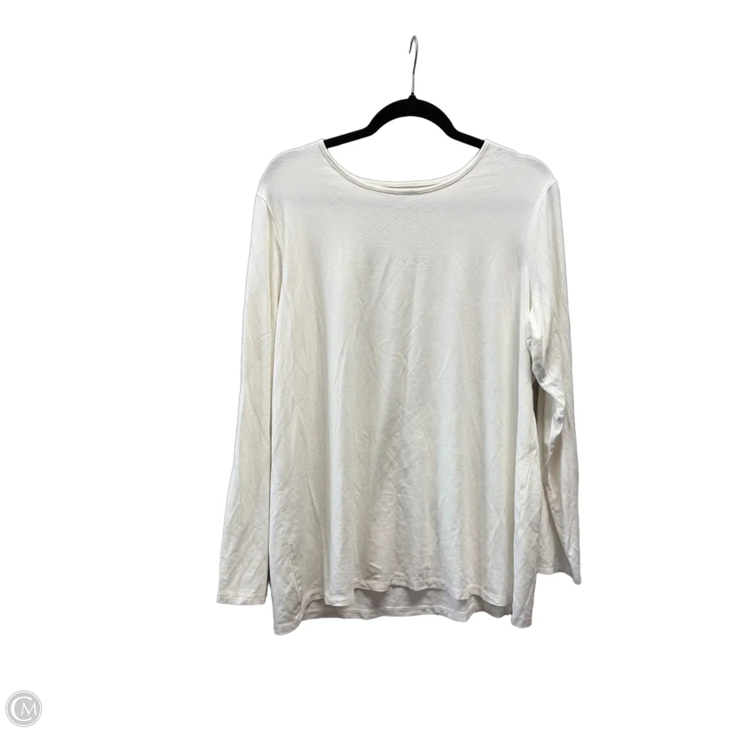 Top Long Sleeve Basic By Chicos In White, Size: Xl