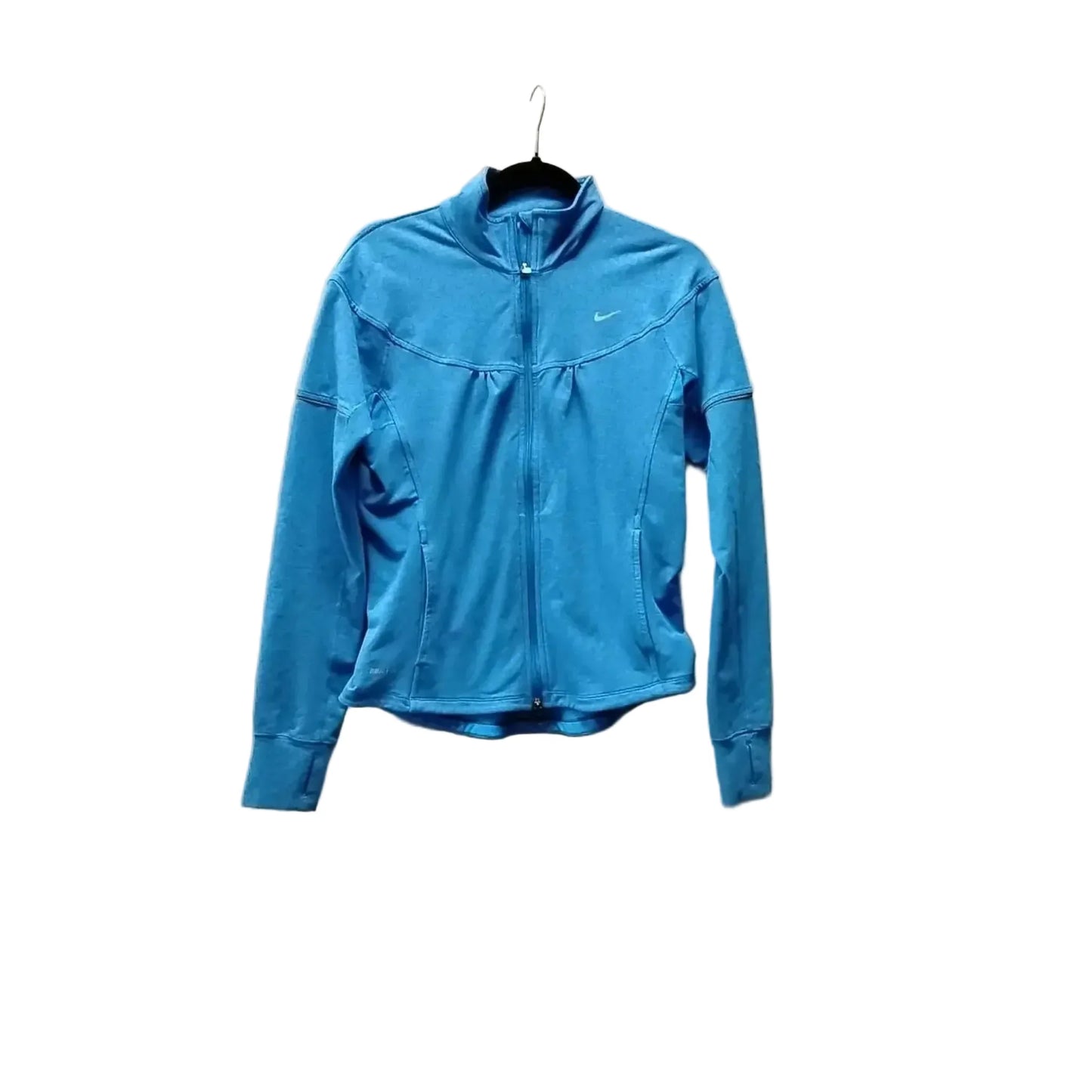 Athletic Jacket By Nike In Blue, Size: M