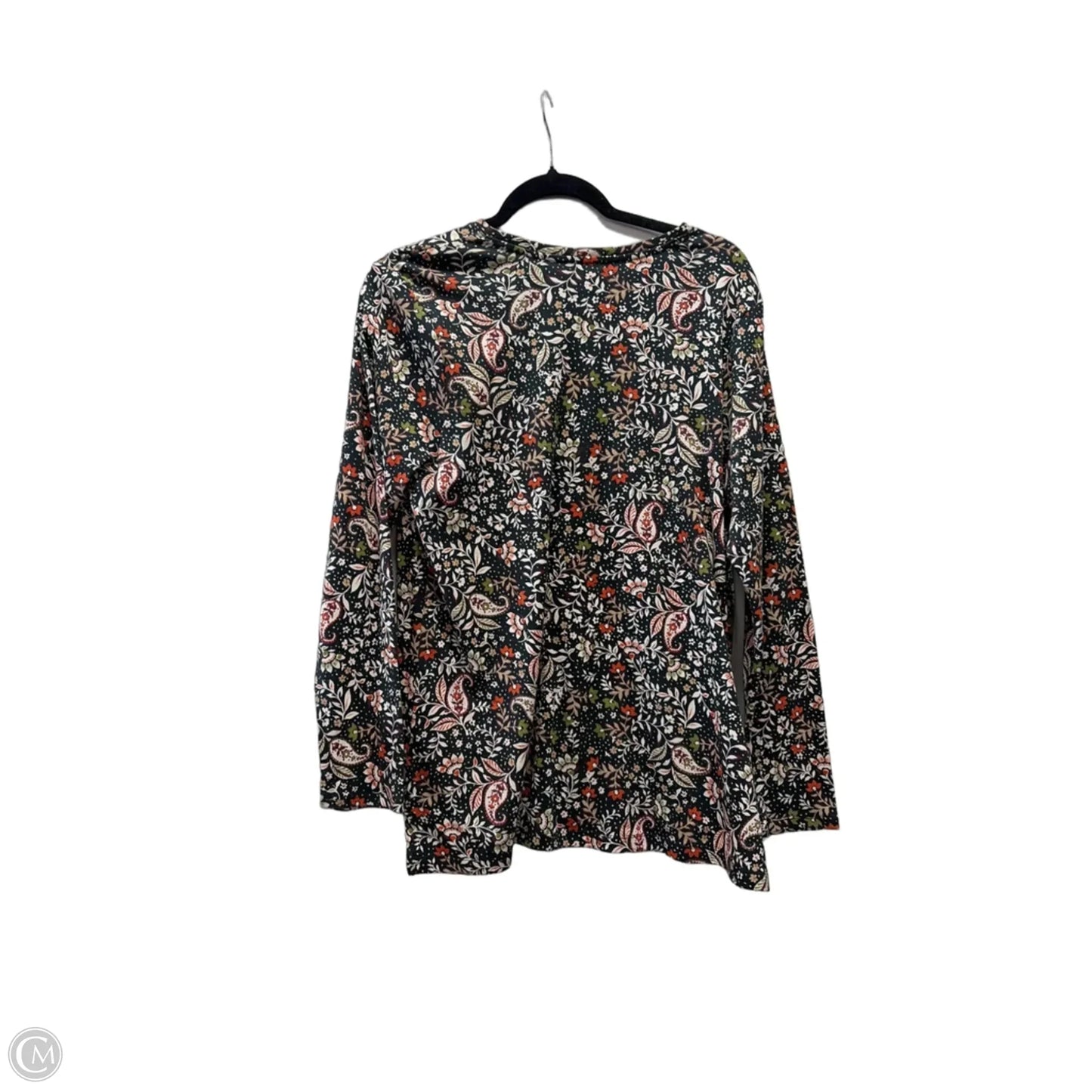 Top Long Sleeve By J. Jill In Floral Print, Size: L