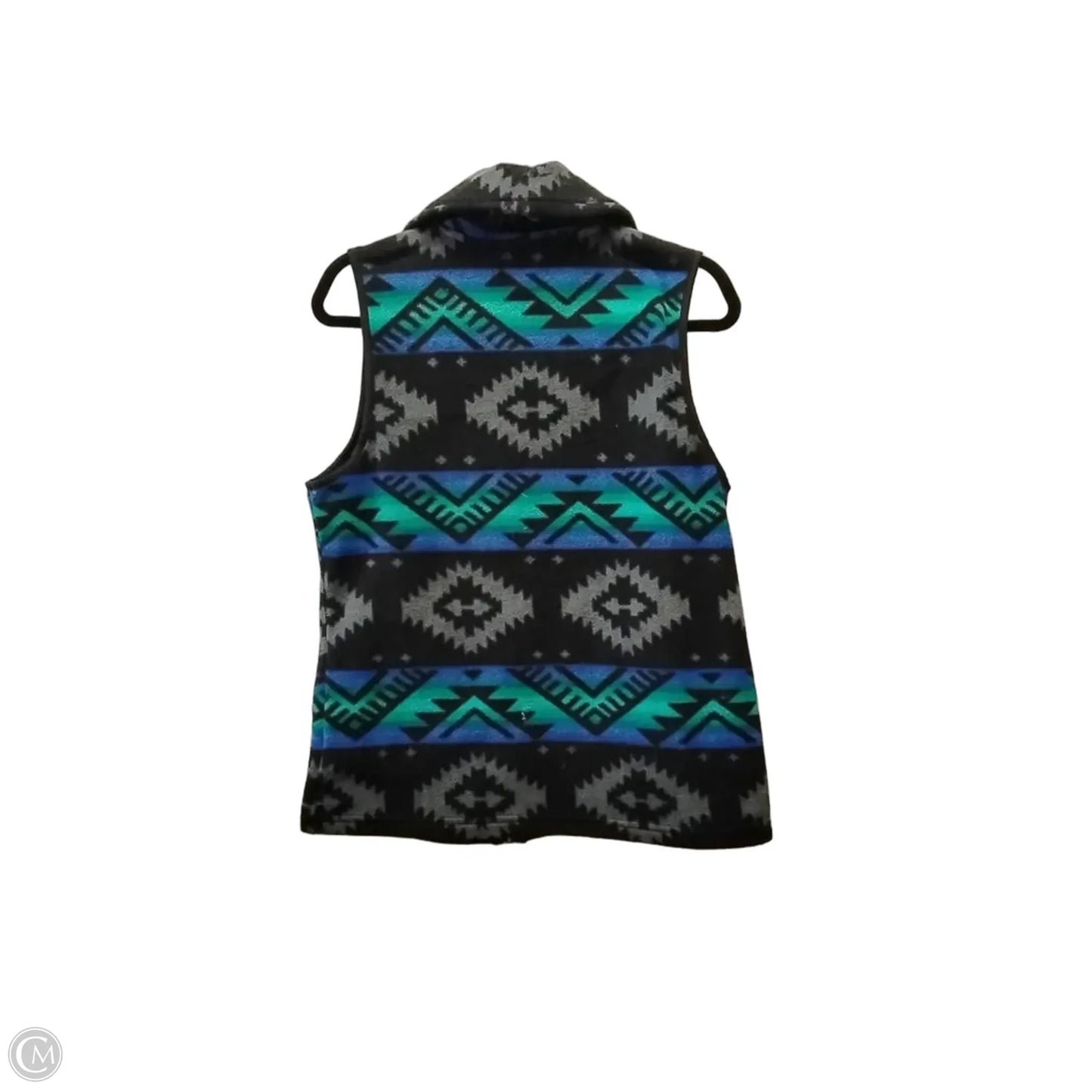 Vest Fleece By Chaps In Geometric Pattern, Size: M