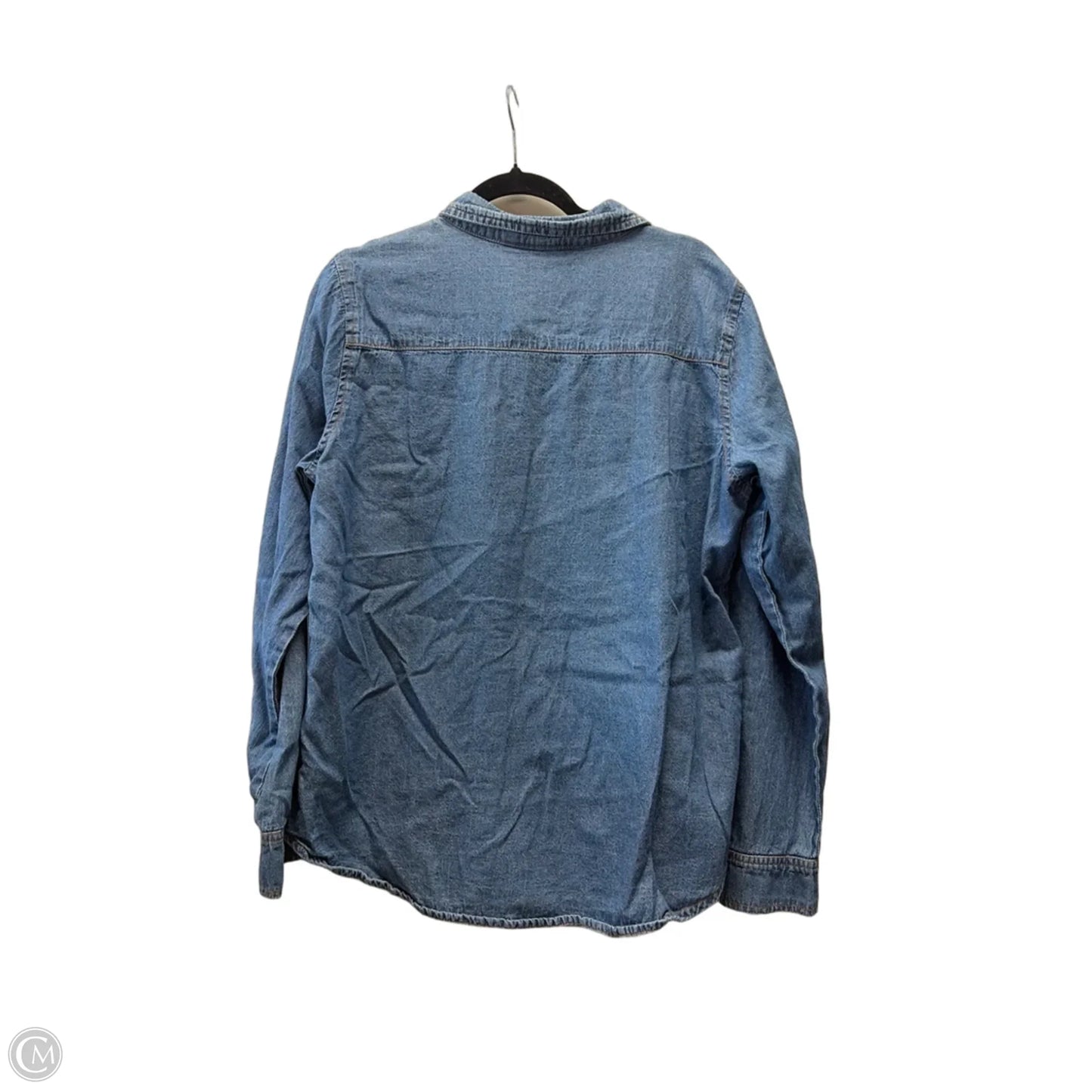 Top Long Sleeve By Northstyle In Blue Denim, Size: Xl