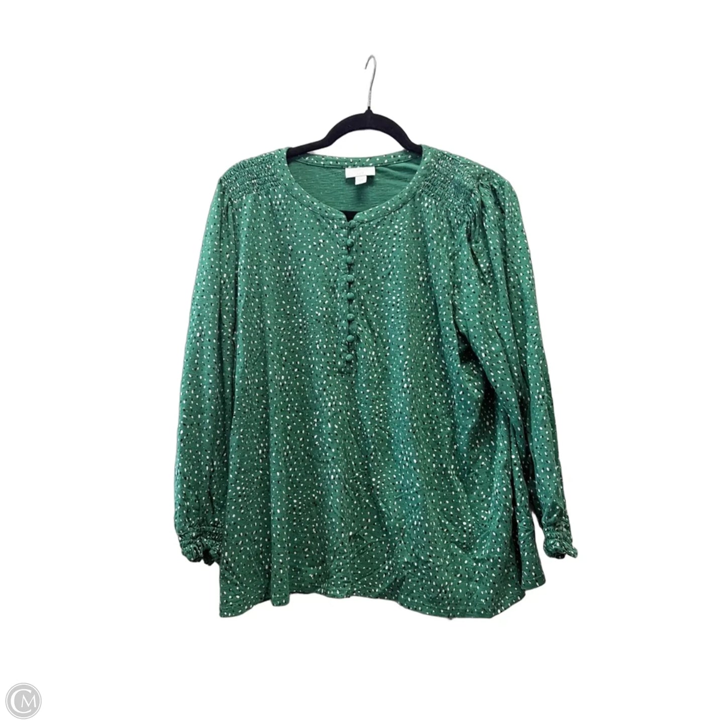 Top Long Sleeve By J. Jill In Green, Size: L