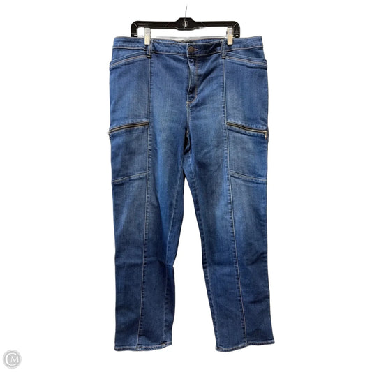 Jeans Skinny By Susan Graver In Blue Denim, Size: 18w