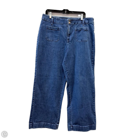 Jeans Wide Leg By Talbots In Blue Denim, Size: 16