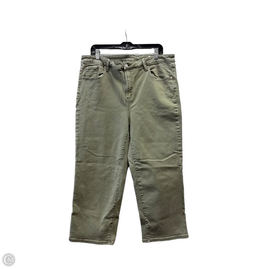 Jeans Straight By Chicos In Green, Size: 16