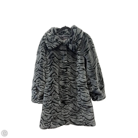 Coat Faux Fur & Sherpa By Spanx In Grey, Size: 8