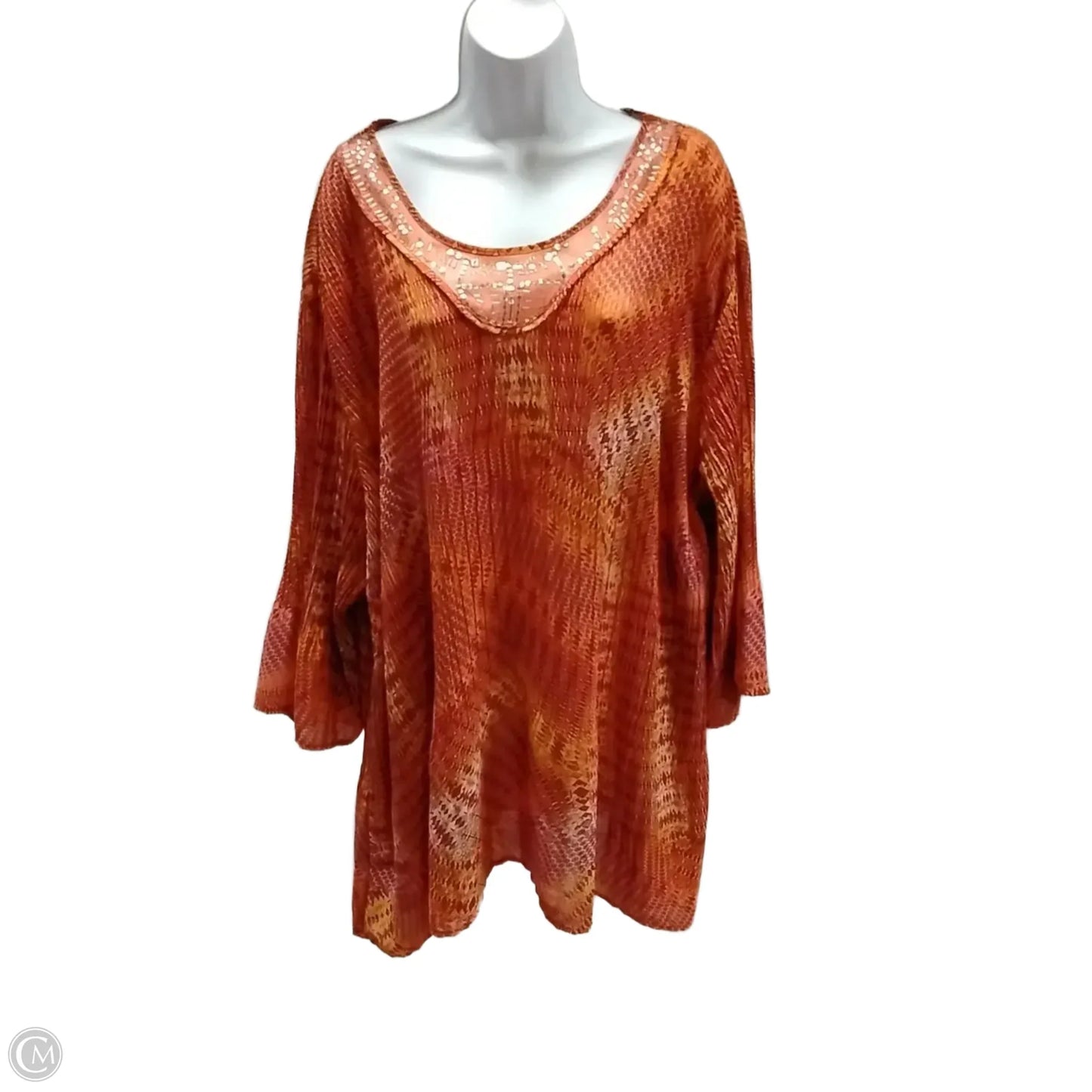 Blouse Long Sleeve By Torrid In Green, Size: 3